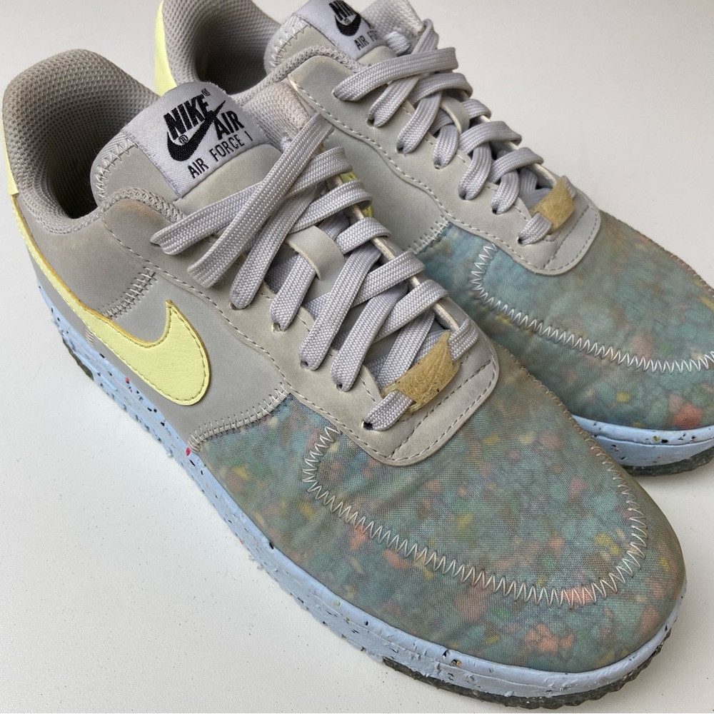 Nike Air Force 1 Crater Gray and Multicolor Sneakers - Women’s Size 8
